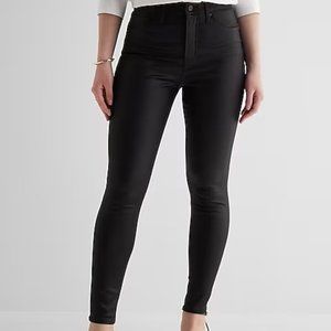 Express High Waisted coated skinny jeans Size 14